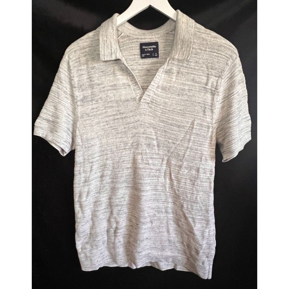 Ambercrombie & Fitch Men's Knit Collared Polo Shirt Size Small
